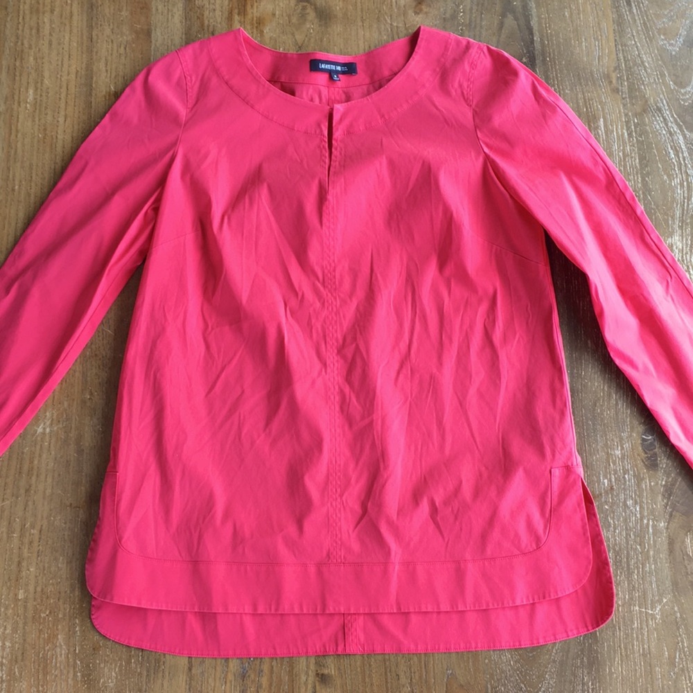 Lafayette 148 designer pink / coral top size 6
